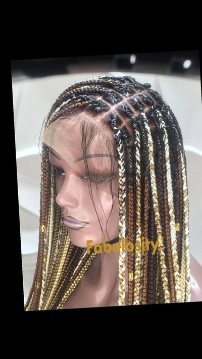 Knotless braided wig Multicoloured Unit (Davina)